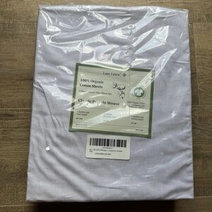 LANE LINEN 100% ORGANIC Cotton Queen 4 Piece Percale Weave Sheet
Set Bedding